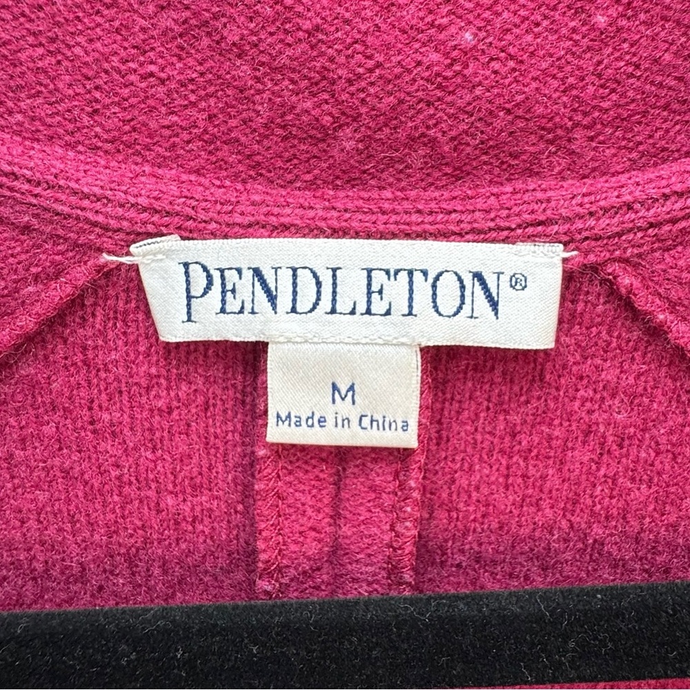 Pendleton Raspberry Pink 100% Lambs Wool Sweater … - image 2